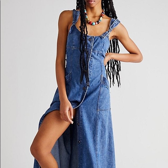 Free People Time After Time Denim Dress - Picture 2 of 5